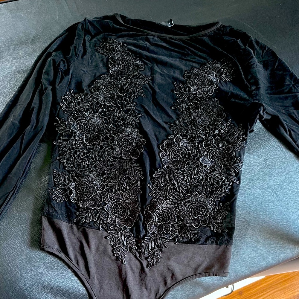 Mesh see-thru bodysuit